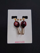 oreille33 handmade maraca earrings & pierced earrings