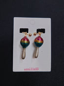 oreille33 handmade maraca earrings & pierced earrings