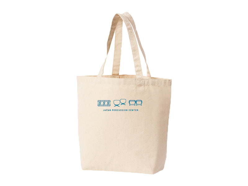 JPC original eco bag tote type cotton bag / turquoise blue color logo