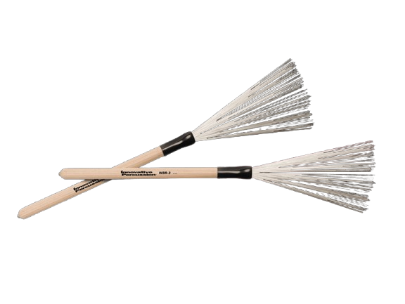 Innovative Percussion 固定式ウッドハンドルワイヤーブラシ WBR-3