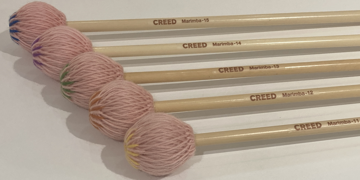 マリンバ用マレット 全12本 CREED マリンバ マレット 毛糸シリーズ Marimba-12 ミディアム