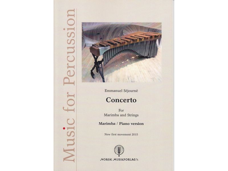 Concerto For Marimba New First Movement 2015 (New 1 Movement only, piano reduction) Sejorne