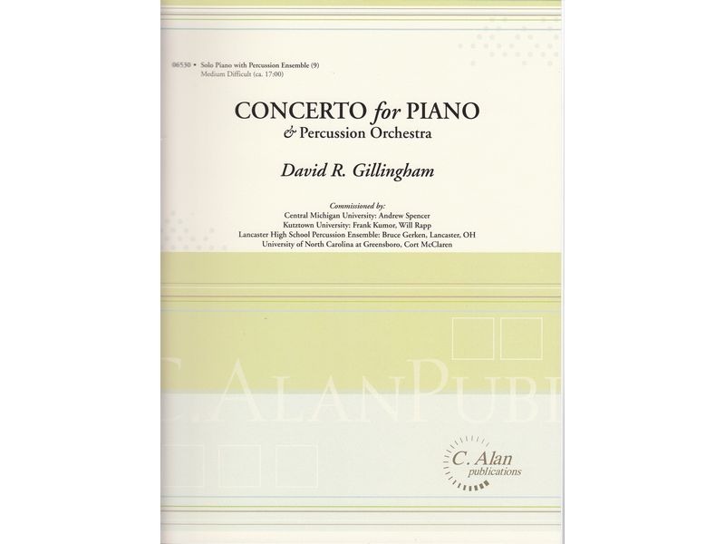 Concerto for Piano and Percussion Orchestra (Gillingham)
