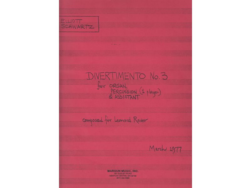 Divertimento No. 3 for Organ and Percussion