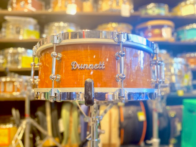 USED DUNNETT 14”×5.5" Cherry Wood 1Ply Snare Drum スネアドラム