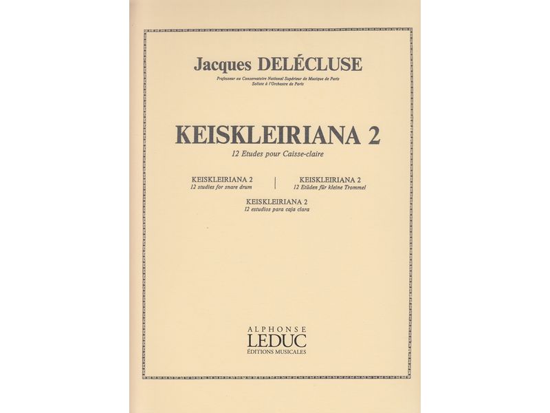 KEISKLEIRIANA 2 (12 Studies for Snare Drum)