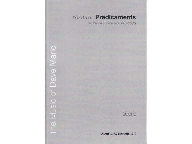 Predicaments for Solo Percussion and Piano / プリディカメンツ