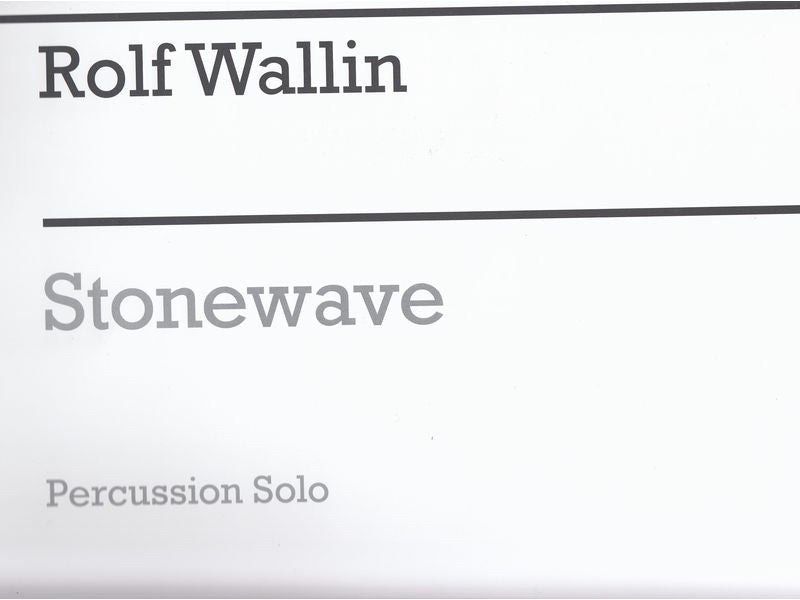 Stonewave version for solo Percussion