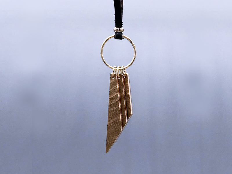 noyuku blade leather string necklace