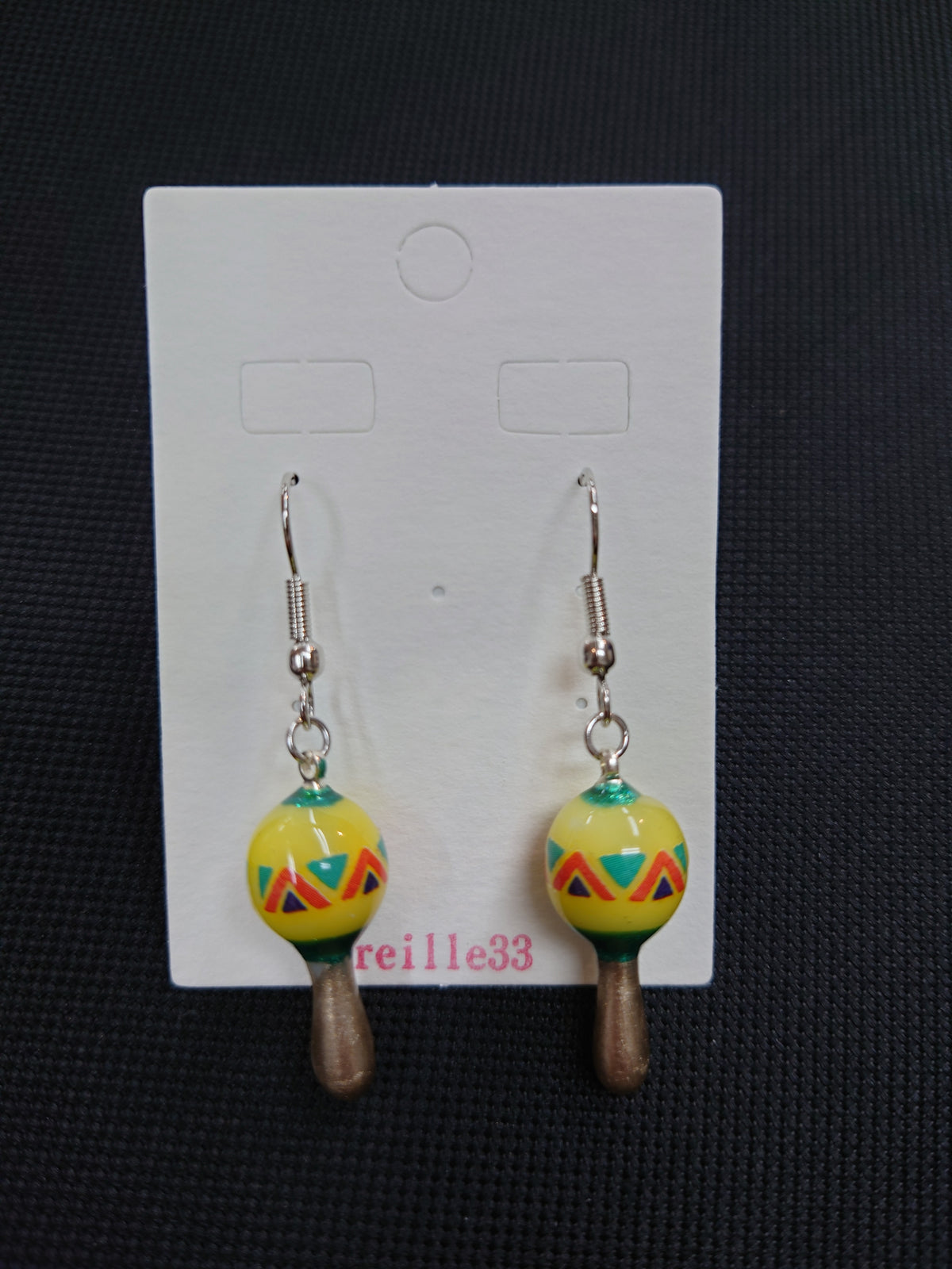 oreille33 handmade マラカス型イヤリング＆ピアス