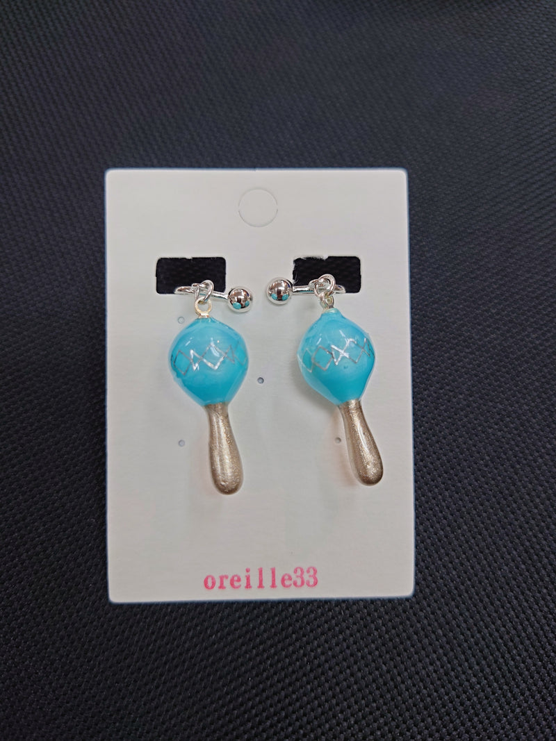 oreille33 handmade maraca earrings & pierced earrings