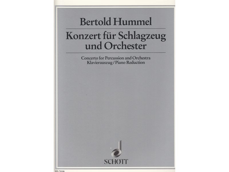 Konzert fur Schlagzeug und Orchester (piano reduction) Hummel