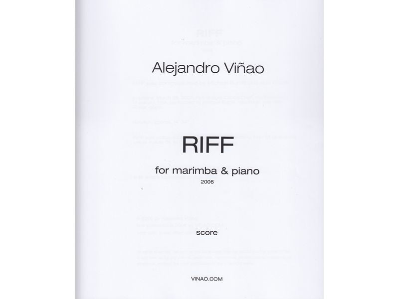 RIFF for Marimba and Piano