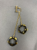 oreille33 handmade タンバリン型イヤリング＆ピアス 2連スタイル（1個販売）