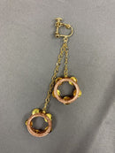 oreille33 handmade タンバリン型イヤリング＆ピアス 2連スタイル（1個販売）