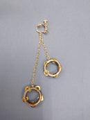 oreille33 handmade タンバリン型イヤリング＆ピアス 2連スタイル（1個販売）