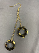 oreille33 handmade タンバリン型イヤリング＆ピアス 2連スタイル（1個販売）