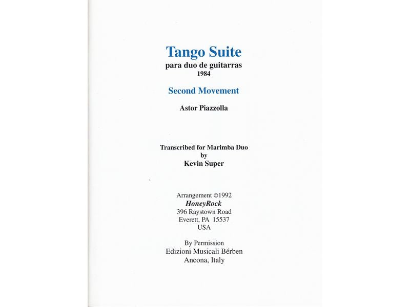 Tango Suite Second Movement / タンゴ組曲2 [2Mar.]