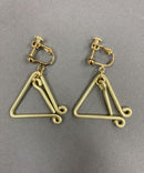 oreille33 handｍade トライアングル型イヤリング＆ピアス