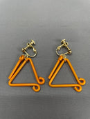 oreille33 handｍade トライアングル型イヤリング＆ピアス
