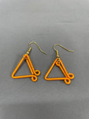 oreille33 handｍade トライアングル型イヤリング＆ピアス