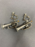 oreille33 handmade trumpet earrings &amp; earrings