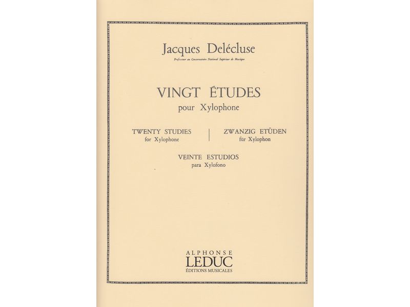 VINGT ETUDES pour Xylophone / ヴァン・エチュード (AL23363)
