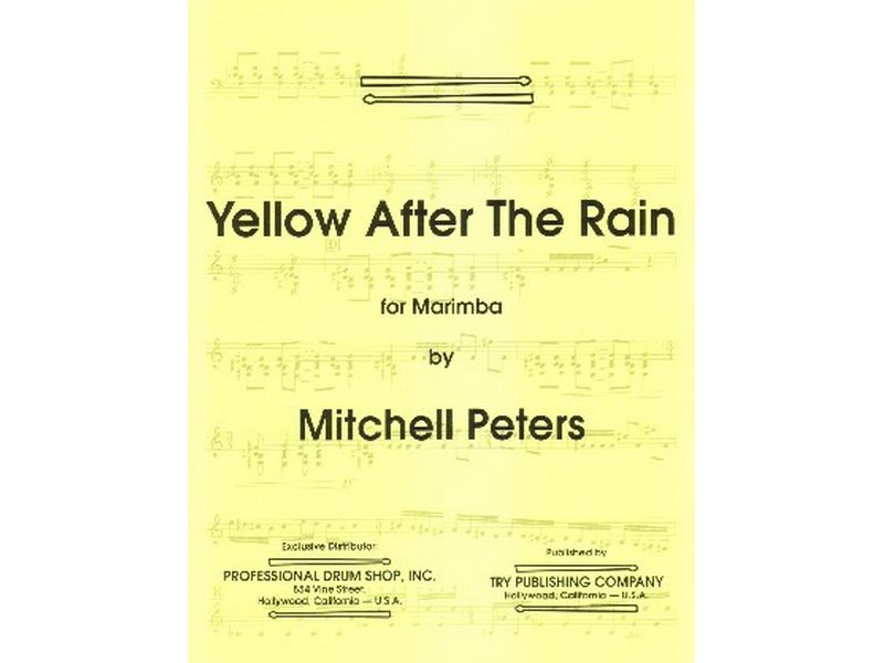 Yellow After The Rain for Marimba