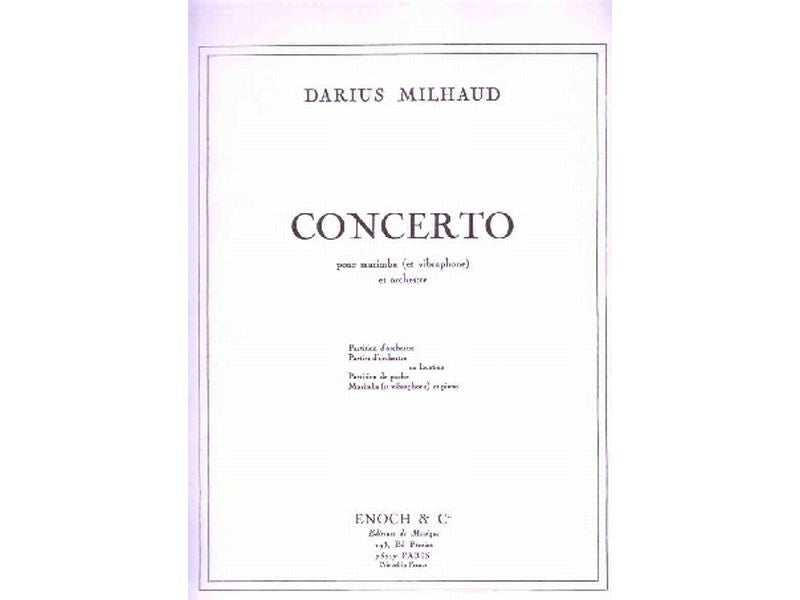 CONCERTO pour marimba (et vibraphone) et orchestre